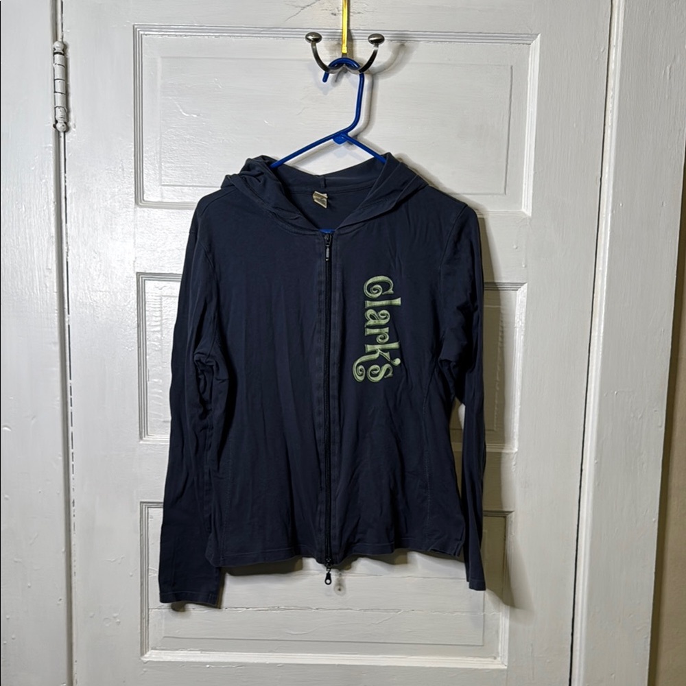 Kavio Navy Blue Hoodie with Green Logo